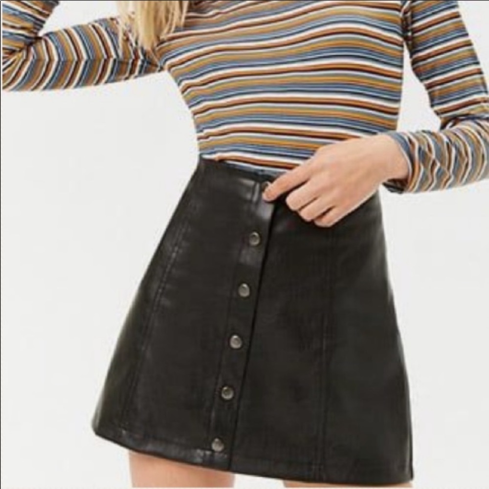 leather mini skirt